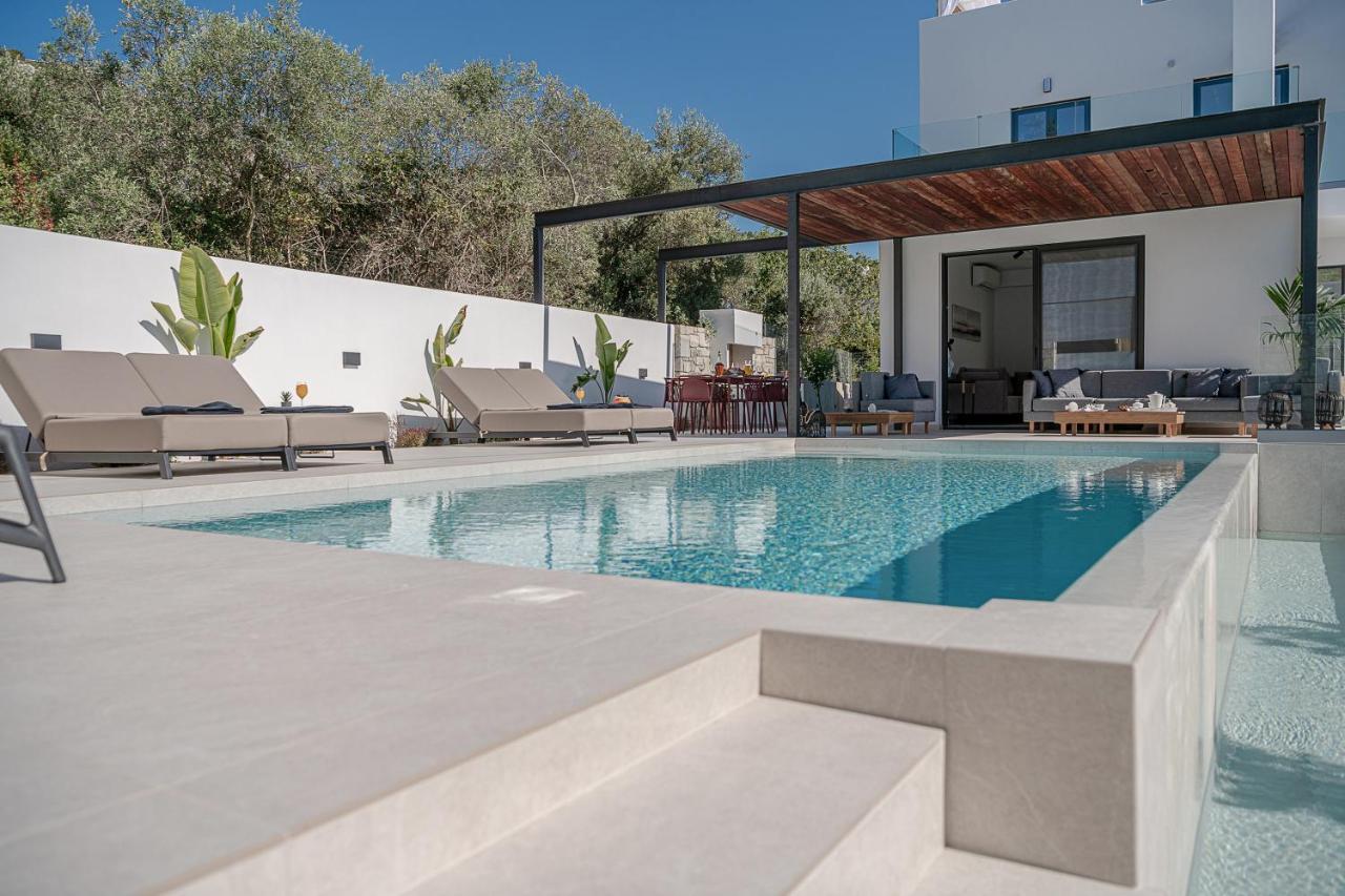 Avrilia Seaside Villa Heated Pool Almirida Buitenkant foto