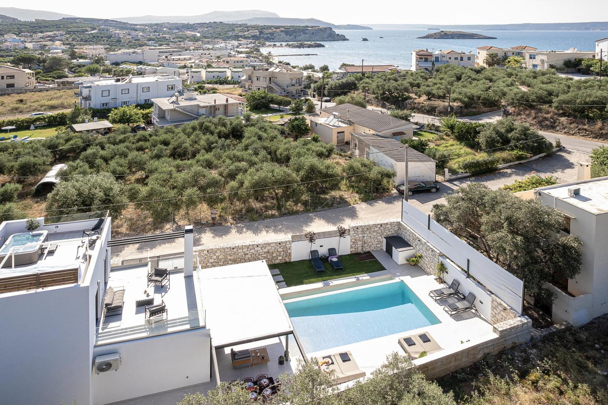 Avrilia Seaside Villa Heated Pool Almirida Buitenkant foto