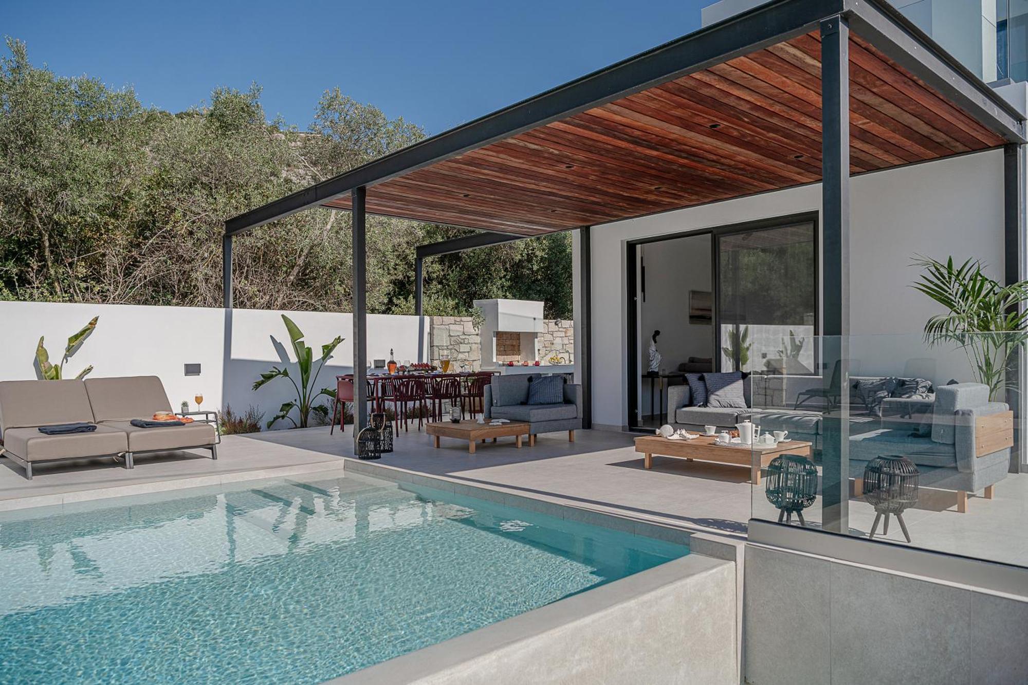 Avrilia Seaside Villa Heated Pool Almirida Buitenkant foto